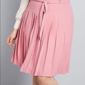 ModCloth Purely Pretty Pleated Pink Skirt Size L